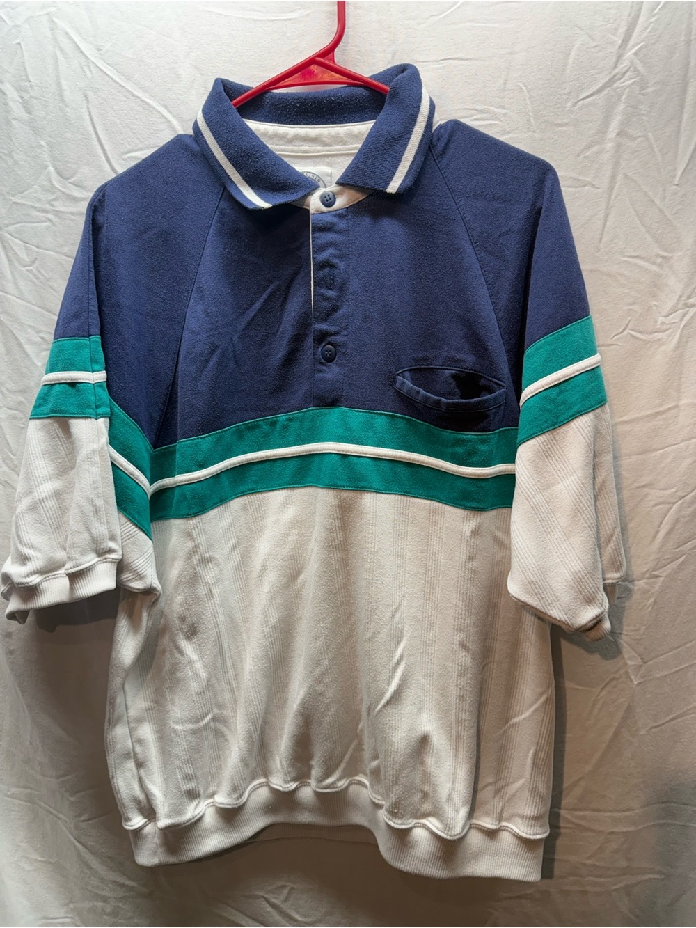 Vintage 90s Greensline Golf Polo XL Colorblock Rugby Shirt Oversized